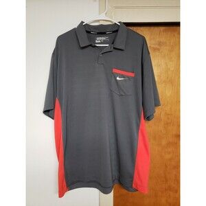 Nike Golf Tour Performance Polo Gray Men's XL Dri-Fit Pocket